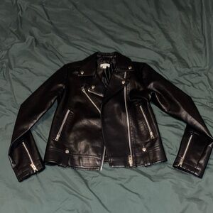 Topshop faux leather jacket